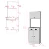 Pantry Cabinet Microwave Stand Warden, Kitchen, White