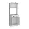 Pantry Cabinet Microwave Stand Warden, Kitchen, White