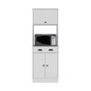 Pantry Cabinet Microwave Stand Warden, Kitchen, White