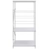 Microwave Cabinet White 23.6"x15.6"x31.3" Engineered Wood