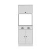 Pantry Cabinet Microwave Stand Warden, Kitchen, White
