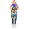 Pug Hippie Dawg Apron Cooking Kitchen Server Baking Crafts Gardening for Adult Women Men, Unisex, Large, Multicolor